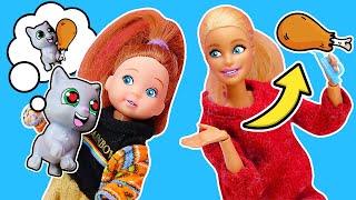 ¿Por qué ha venido el gatito a la fiesta de Barbie? Vídeos infantiles.