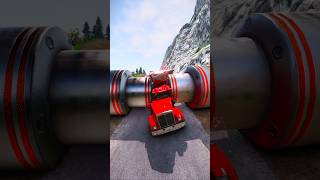 Police Car vs Hydraulic Crush in the game BeamNG.drive
