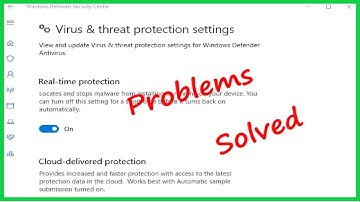 How to Turn On or Turn Off Windows Defender Real time Protection in Windows 10  Problem Solved