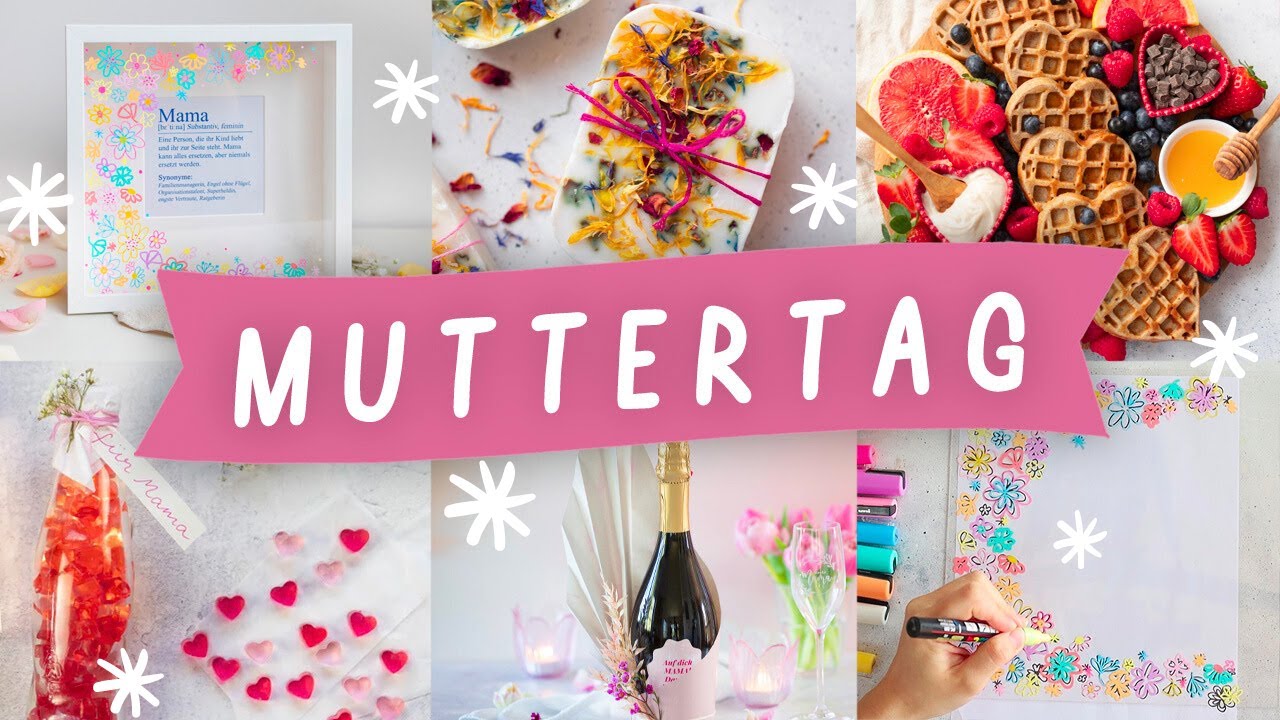 DIY MUTTERTAGS GESCHENKE ❤️ | 5 Ideen zum Muttertag | DIY's & Rezepte | TRYTRYTRY