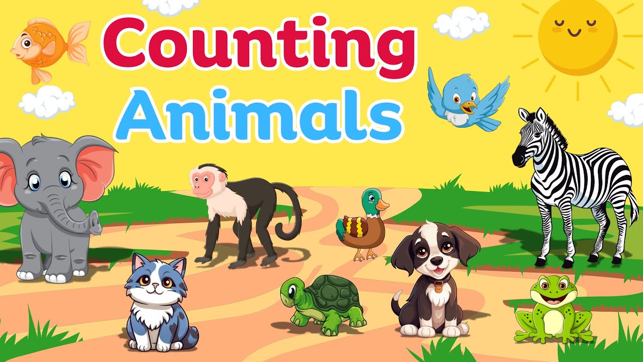 Counting Animals | 123 Animals | 1 to 10 Animals | Learn Counting with Animals