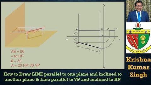 Projection of a Line Parallel to One Plane, Parallel to VP and Inclined to HP - Lecture 13