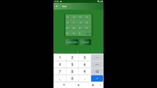 Determinant calculator app demo. Made with Android Studio (Kotlin)