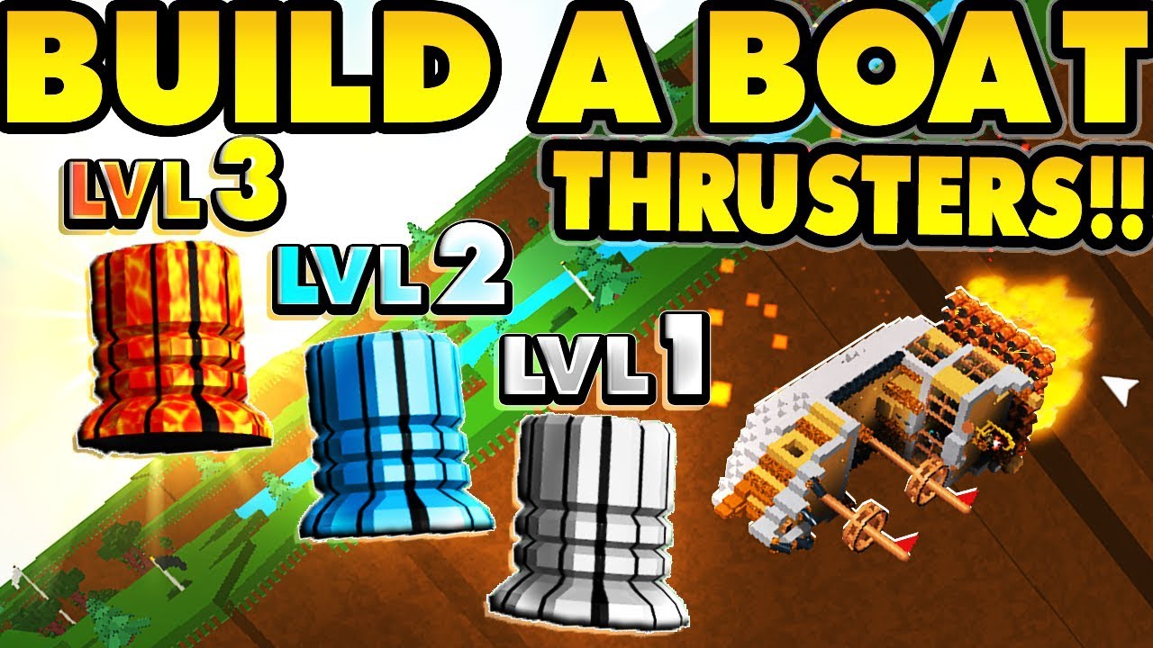 Build a boat NEW THRUSTERS!!! (You can FLY!!) - YouTube