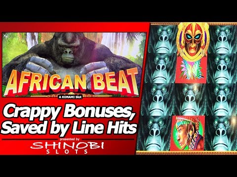 African Beat Slot - Crappy Bonuses, but Saved By Line Hits!