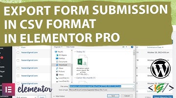How to Export Form Submissions in CSV Elementor Pro WordPress