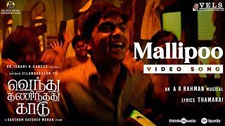 Mallipoo | VTK | Silambarasan TR | Gautham Vasudev Menon | A.R.Rahman | Thamarai | Vels