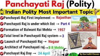 Panchayati Raj System Polity Gk Indian Polity Important Question Panchayati Raj Class 6 Ssc Upsc