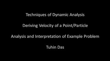 Observations on Example from Velocity Derivation Techniques 1,2