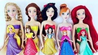 Some Lot's of Disney Princess,. with Unboxing Satisfying video Miniature Dolls No Talking Video ASMR