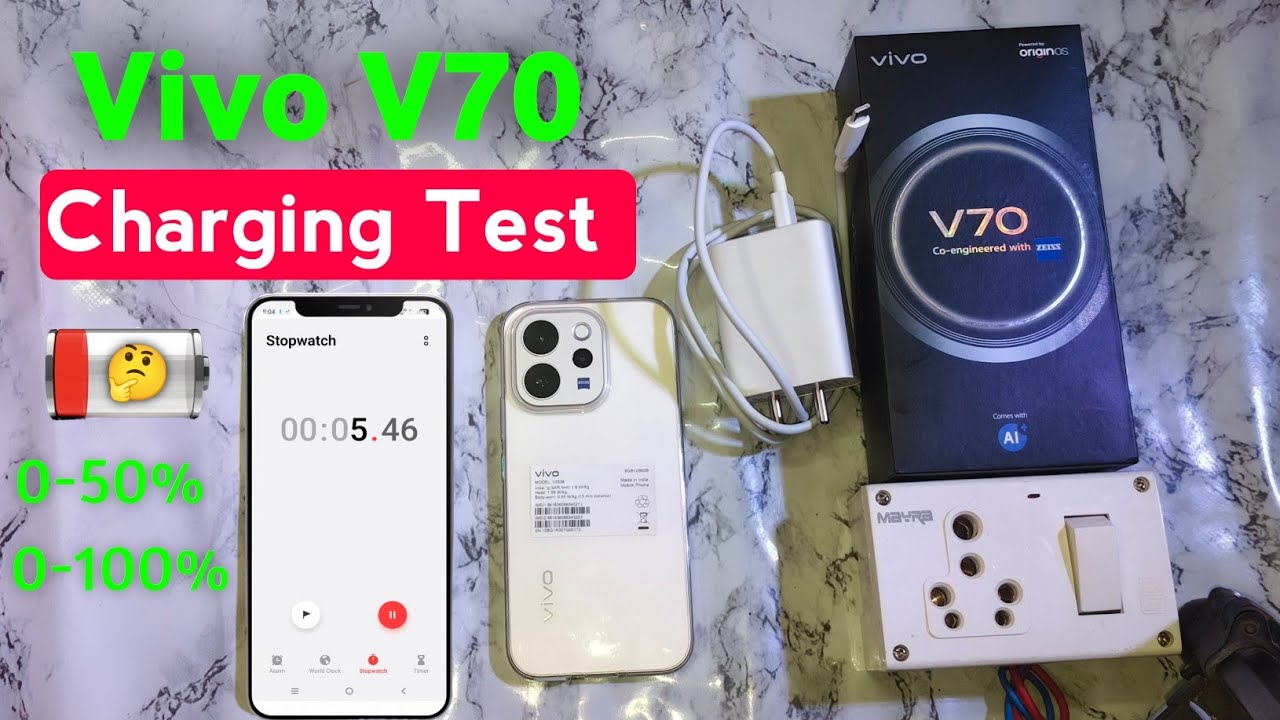 vivo v70 charging test !! Vivo v70 Speed Charging Test 0-50% 0-100% | vivo v70 elite charging