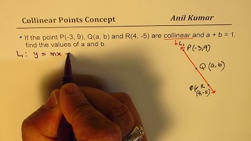 Find a point Q(a, b) if points P Q and R are Collinear and a + b = 1 Challenge Question