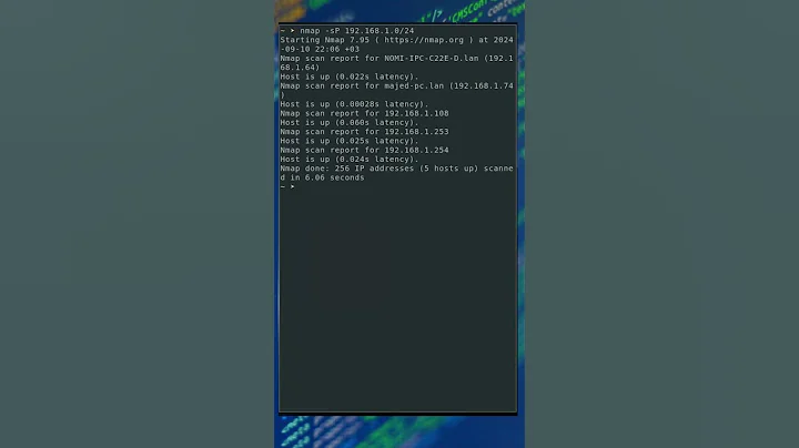 How to find all IP addresses in the Local network
