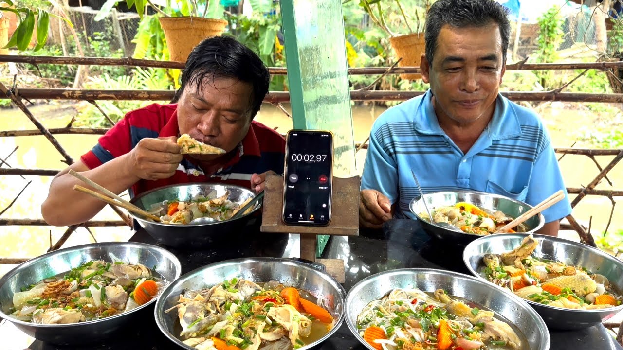 Trận Đấu Chấp 1 Phút 30 Giây Ăn 7 Ký Bún Gà Nấu Nho, Hương Vị Riêng Cho Món Ăn Ngon | ATN