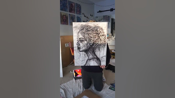 revealing a portrait painting on large canvas! #art #shorts #painting
