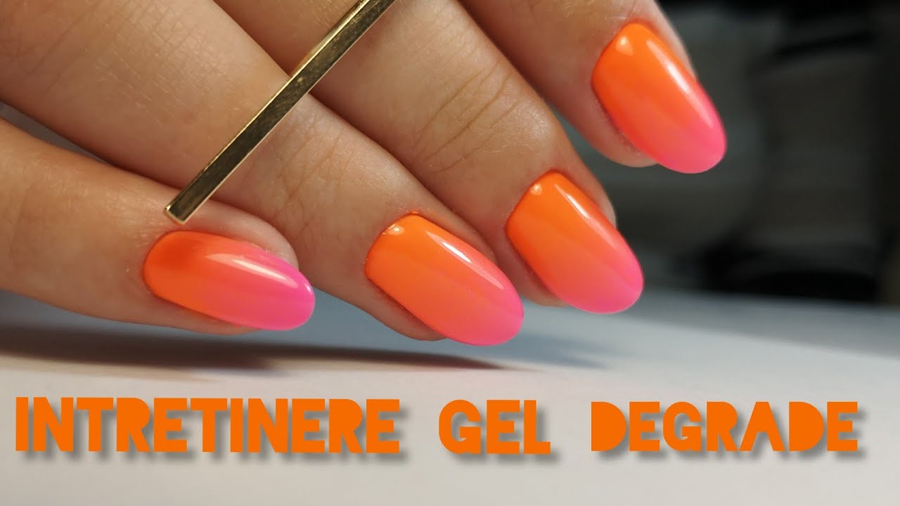 Intretinere gel Manichiura ideala Degrade culori neon