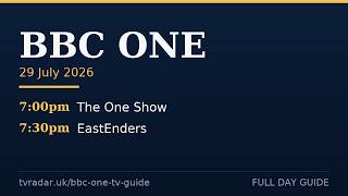 BBC1 Schedule Wednesday 29 July 2026 | BBC1 Listings Today & Full Guide