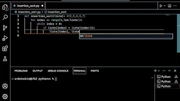 Insertion Sort (Eklemeli Sıralama) Algoritması Konu Anlatımı (Python)