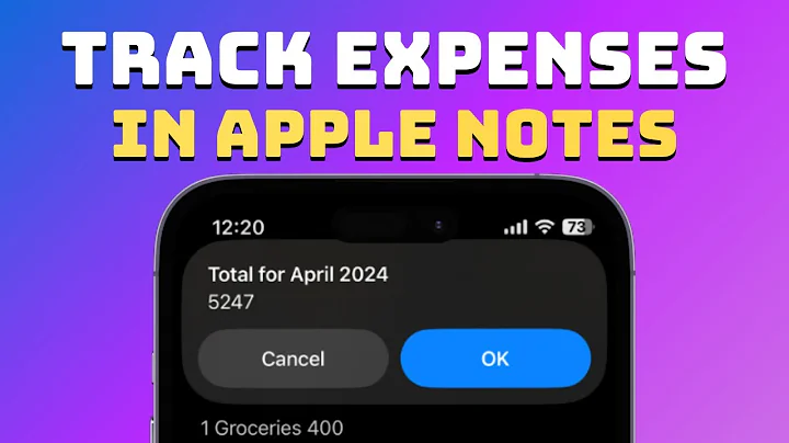 How To Track Expenses In Apple Notes
