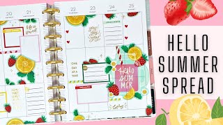 PLAN WITH ME | ‘HELLO SUMMER’ SPREAD | THE HAPPY PLANNER