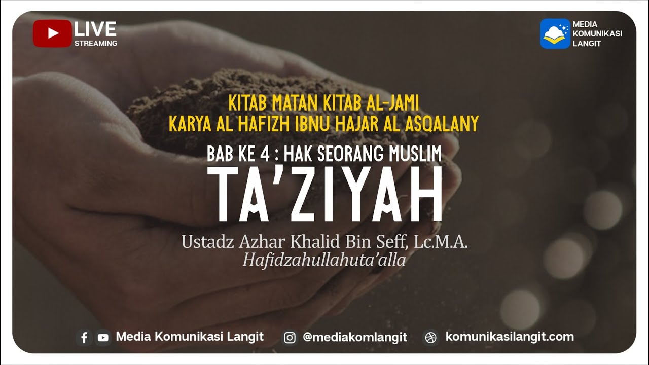 Ustadz Azhar Khalid Bin Seff, Lc., M.A. - TA’ZIYAH - YouTube