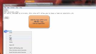 Tutorial 2 - HTML Code - Adding Paragraph and Heading Tags