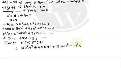 \( f(x) \) is a polynomial function, \( f: R \rightarrow R \), such...
