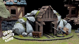 Crafting a miniature mineshaft entrance | Tabletop terrain