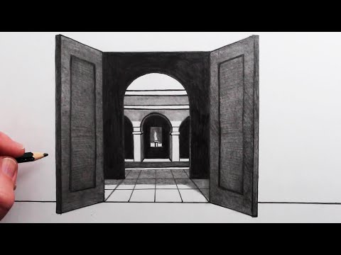 How to Draw a Doorway using 1- Point Perspective