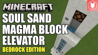 Minecraft Bedrock Soul Sand Magma Block Elevator Tutorial Xbox Mcpe Windows 10 Switch Youtube
