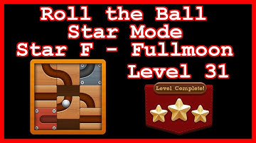 Roll the Ball Fullmoon Level 31 (Star Mode - Star F) - Lösung Solution Walkthrough