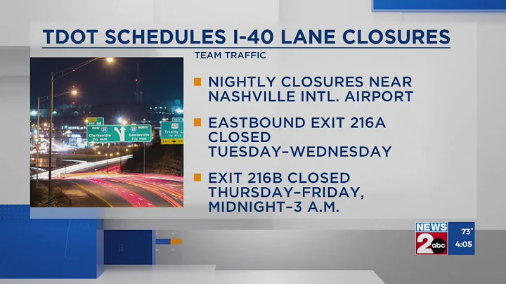 TDOT schedules I-40 lane closures