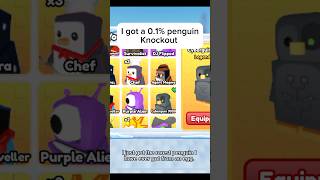 I just got a 0.1% penguin in Roblox knockout #knockout #robloxknockout
