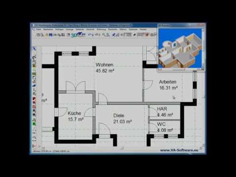 Grundrisse erstellen & zeichnen mit VA HausDesigner Professional 2 | Grundrisse planen in 2D & 3D