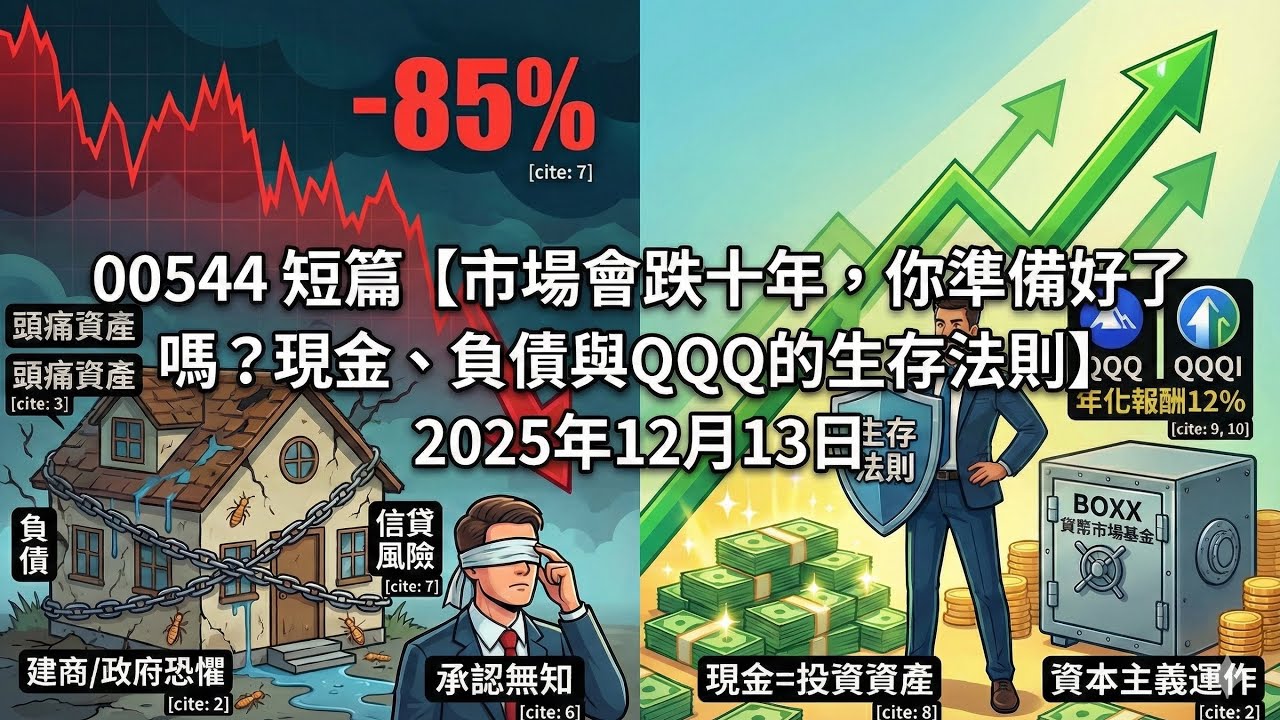 00544) 市場會跌十年，你準備好了嗎？現金、負債與QQQ的生存法則- CLEC 投資理財頻道