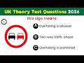 UK Theory Test Questions 2026 | Test 1 | 30 Questions & Answers