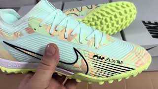 Nike Air Zoom Mercurial Vapor 15 Pro TF Artificial Turf Soccer Shoes - Jade/Yellow/Black