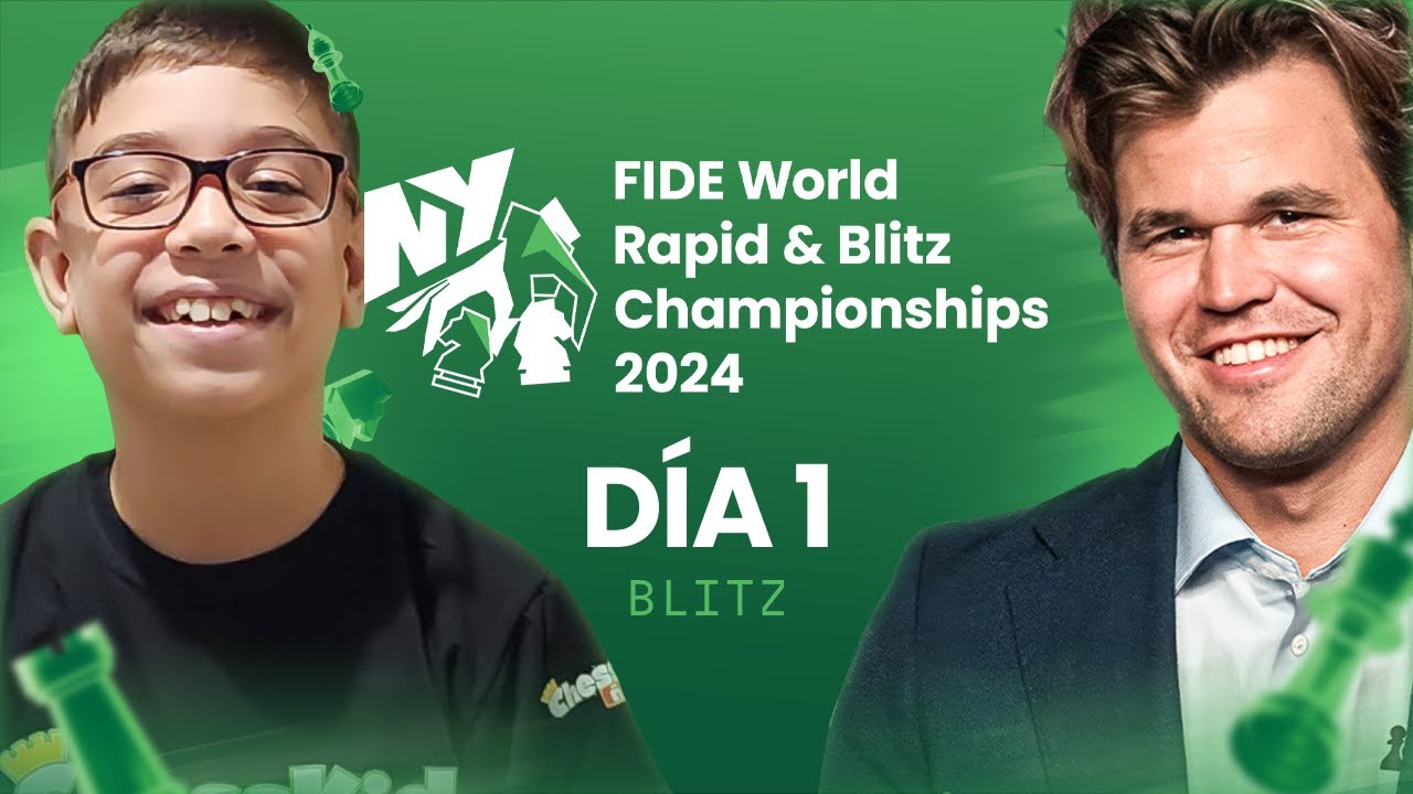 CARLSEN VUELVE | Campeonato del mundo de ajedrez blitz 2024 Día 1 - YouTube
