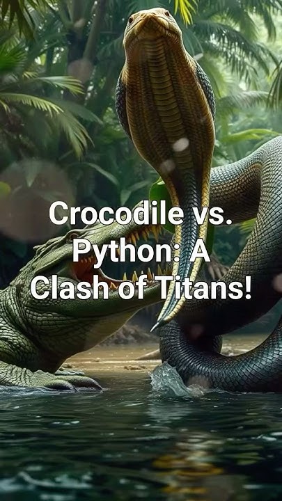 Crocodile vs Python: A Clash of Titans! #animals #crocodile #vs #python ...