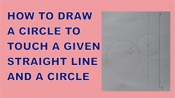 How To Easily Draw A Circle To Touch A Given Circle And A Straight Line | Very Simple | PA Academy