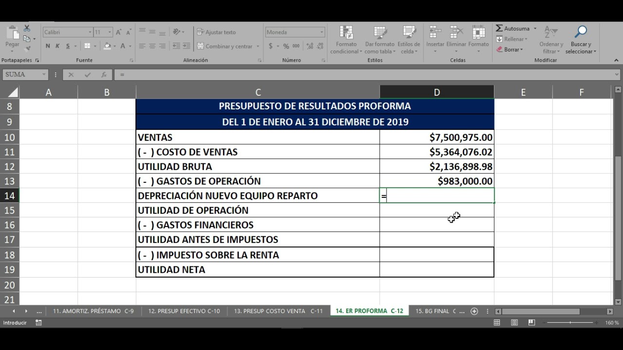 ESTADO DE RESULTADOS PROFORMA - YouTube