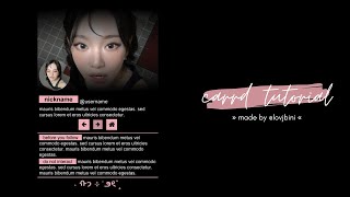 interactive & simple carrd tutorial — © openingsequence