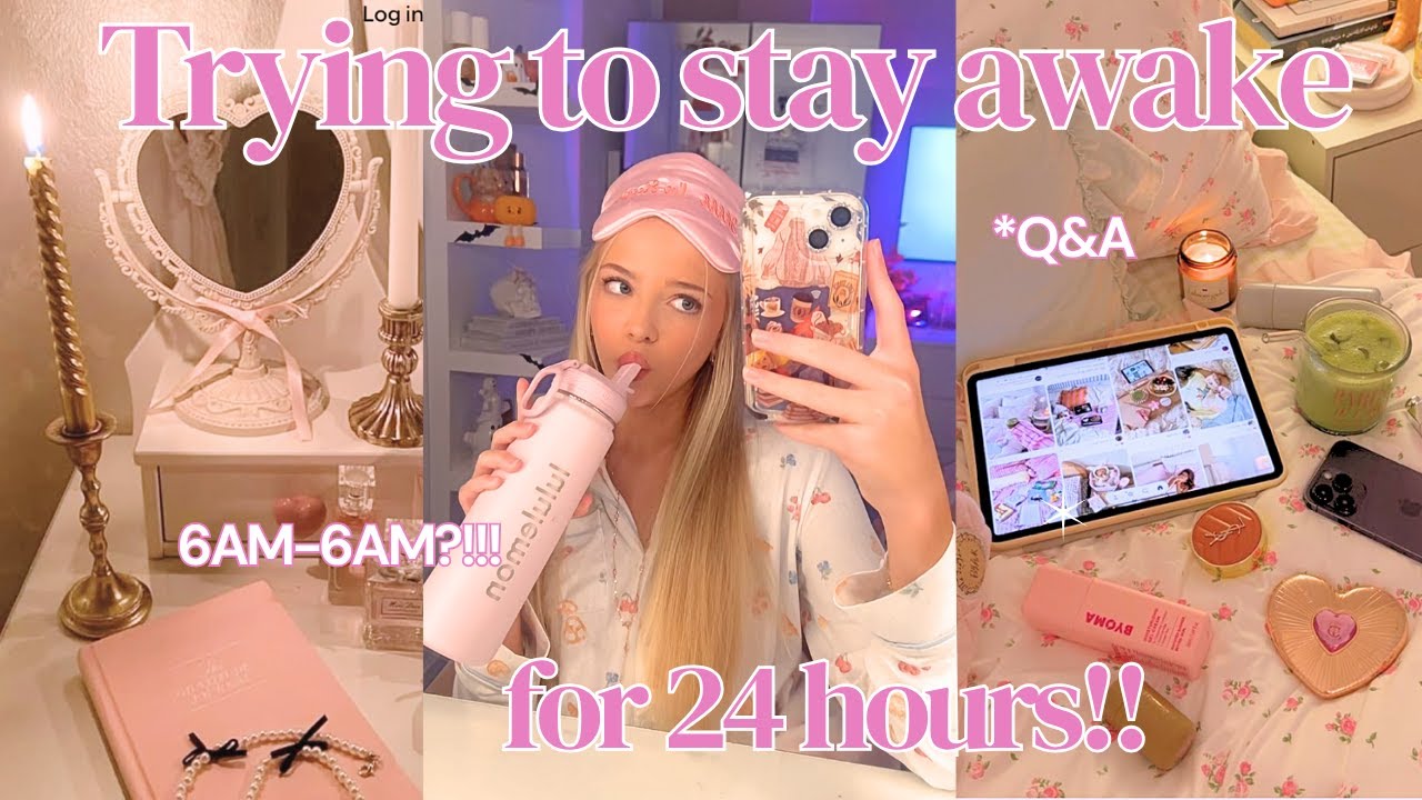 ЧЕЛЛЕНДЖ «НЕ СПАТЬ ВСЮ НОЧЬ»😴🎀 *смогу ли я это сделать?!