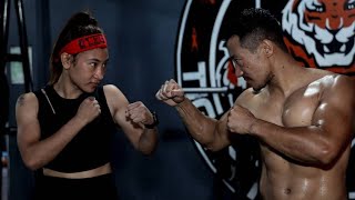 A Challenge with Profesional MMA fighter@JojoRajkumari one of the finest female fighter frm Manipur.