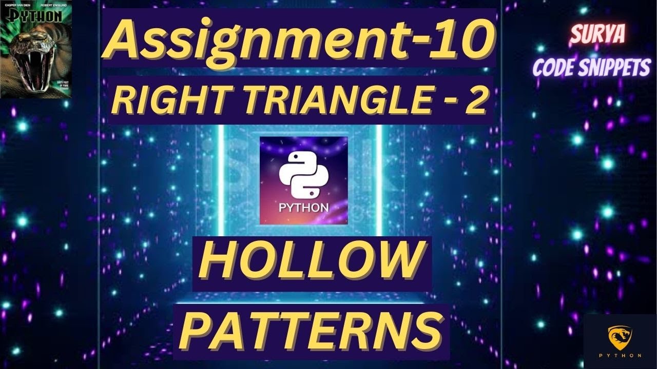 hollow right triangle 2 in python assignment expert