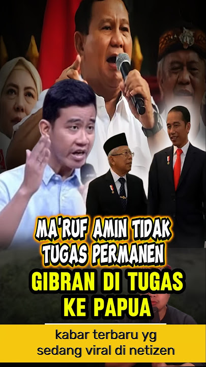 GIBRAN AND MA'RUF AMIN WERE ALSO NOT PERMANENT IN PAPUA #gibran #president #mystery #jokowi #Papua
