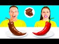 チョコレートの食べ物 vs 本物の食べ物のチャレンジ | キッチンのハックと裏ワザ Crazy DO