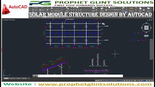 Solar Module Structure Design by AutoCAD | AUTOCAD | Solar Structure | Solar project Structure