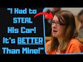 r/EntitledPeople - Insane Karen STEALS MY CAR Since Mine's Better! She NEEDS IT MORE.