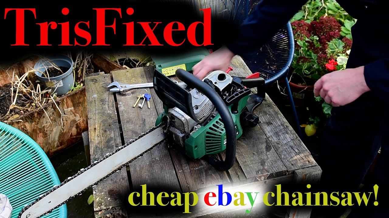 LOCKDOWN Cheap 2 stroke chainsaw will it run? eBay chainsaw, parts only